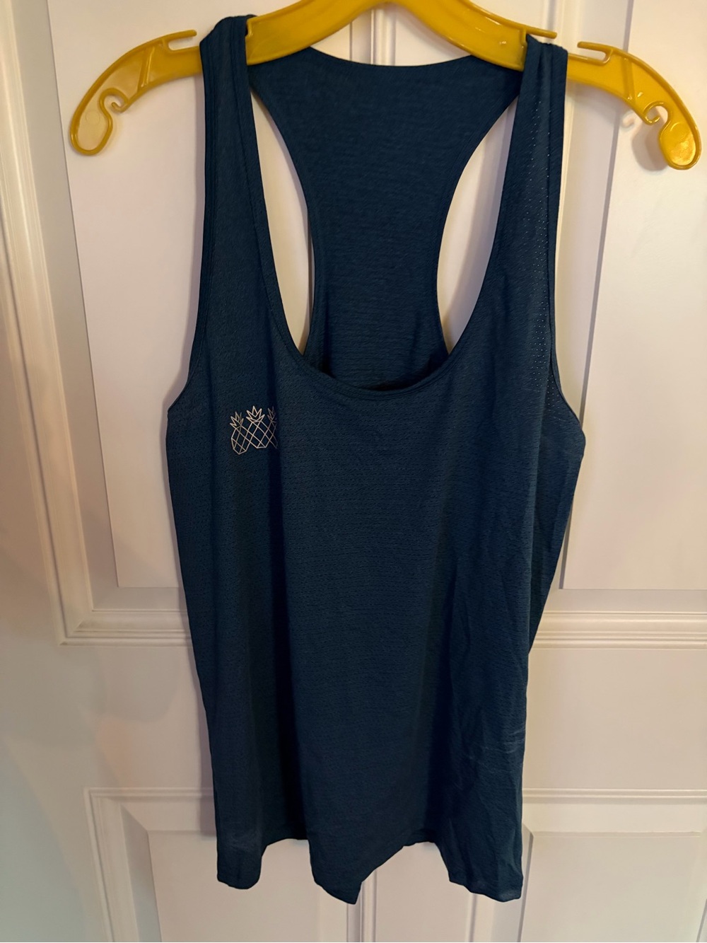 Racerback Tank Top in Deep Teal with Subtle Logo